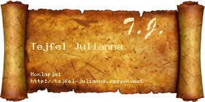 Tejfel Julianna névjegykártya